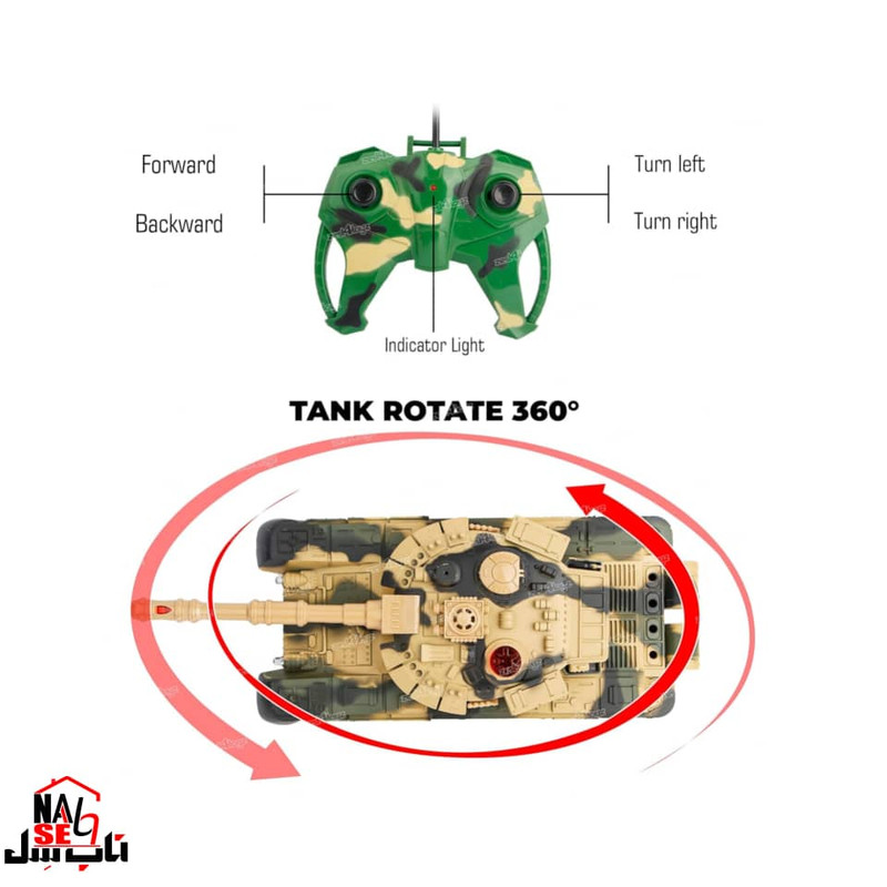 تانک بازی کنترلی ناب سل مدل شارژی موکا 59DTANK MOKA01