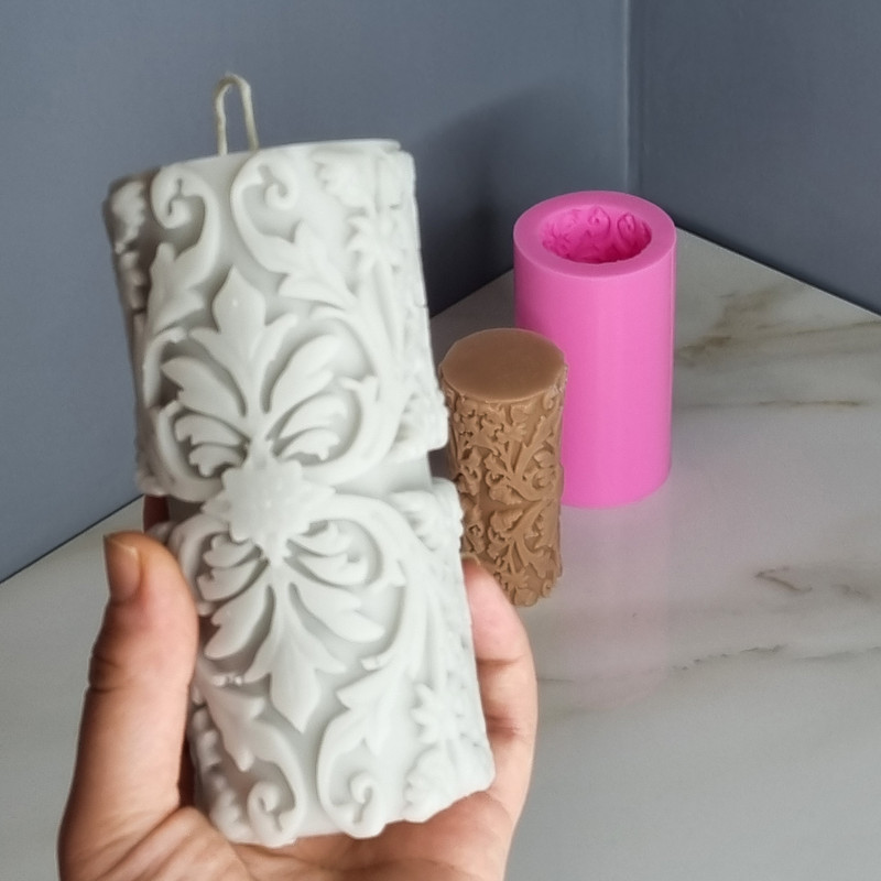 قالب شمع مدل استوانه منبت کد C 13CM