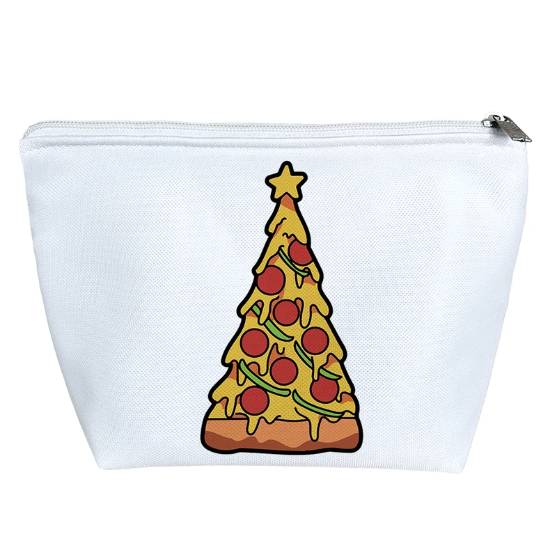 کیف لوازم آرایش دخترانه خندالو مدل پیتزا کریسمسی کد 7746