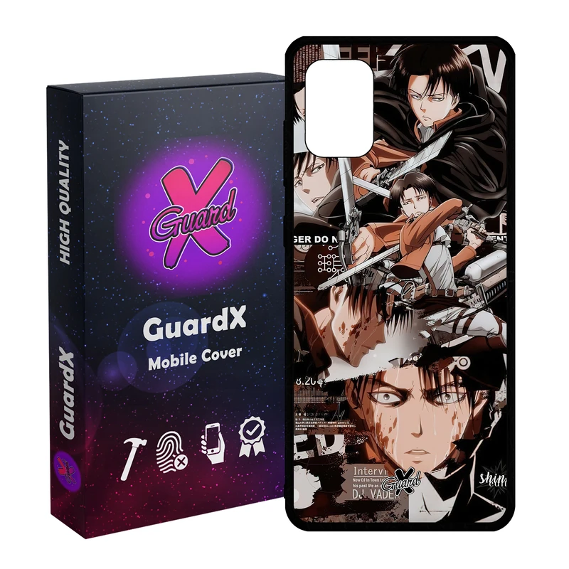 کاور گارد ایکس طرح لیوای انیمه مدل Glass10486 مناسب برای گوشی موبایل سامسونگ Galaxy A71 4G