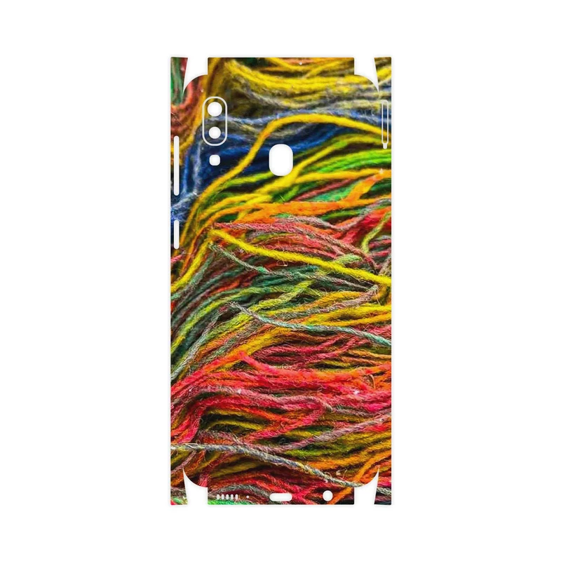 برچسب پوششی ماهوت مدل Fabric Texture 9-FullSkin مناسب برای گوشی موبایل سامسونگ Galaxy A20