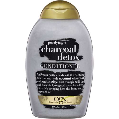 شامپو و نرم کننده مو او جی ایکس مدل Purifying + Charcoal Detox حجم 385 میلی لیتر