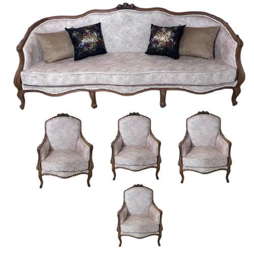 مبل راحتی 7 نفره مدل کلاسیک سه گل