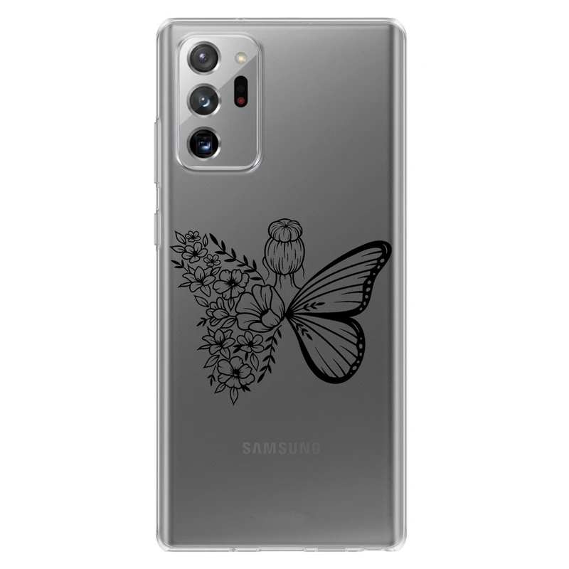 کاور مگافون طرح دختر پروانه ای مدل C53-B مناسب برای گوشی موبایل سامسونگ Galaxy Note 20 Ultra         