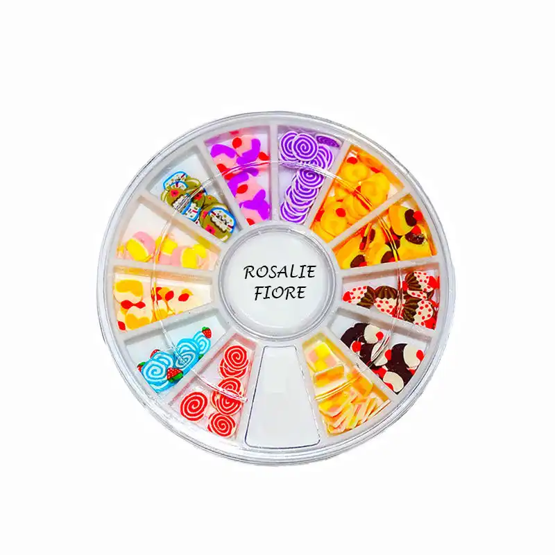 تزیین ناخن رزالی فیوره مدل پروانه و شکلات و حیوانات مجموعه 3 عددی