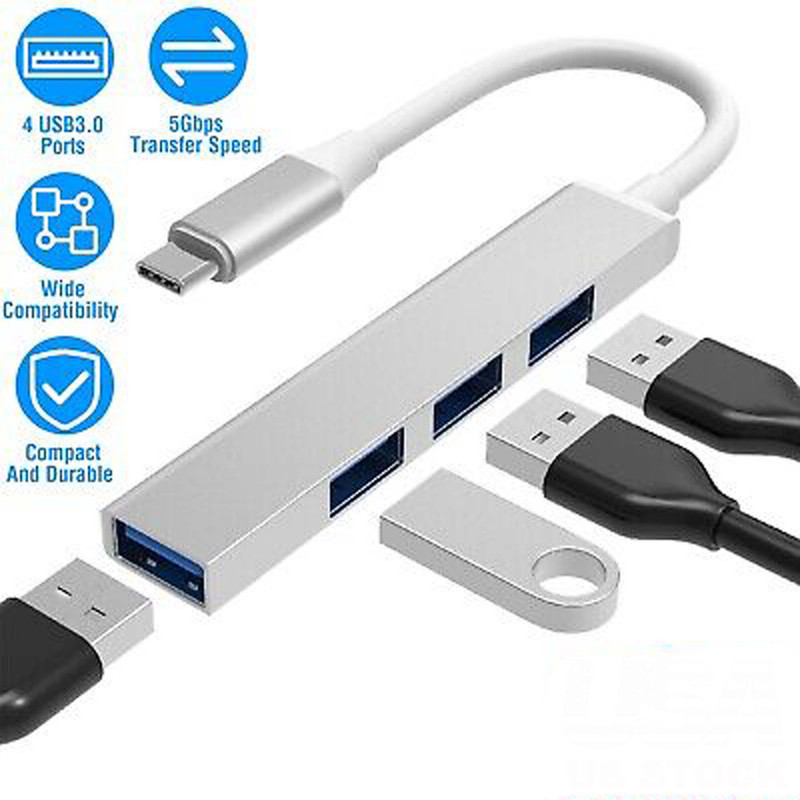 هاب 4 پورت USB-C مدل SUPER FAST TYPE-C
