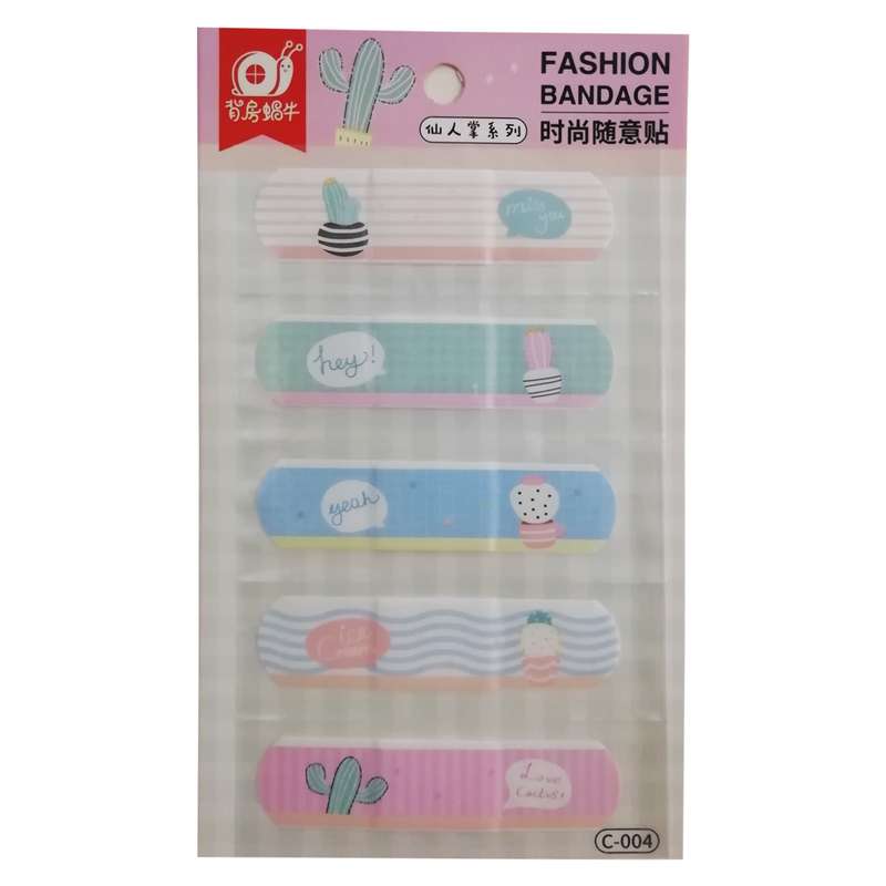 چسب زخم طرح کاکتوس کد C-004 بسته 5 عددی 