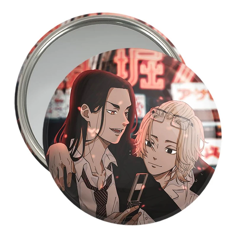 آینه جیبی خندالو مدل مایکی و باجی انیمه توکیو ریونجرز  کد 11174