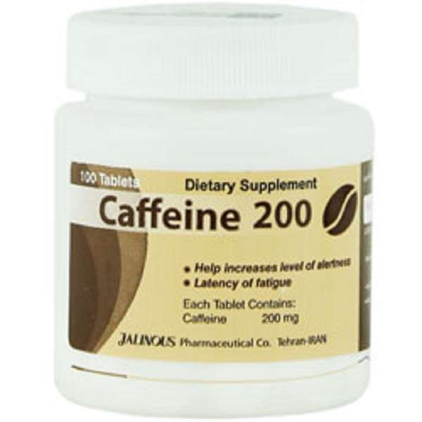 قرص کافئین جالینوس - 200 میلی گرم بسته 100 عددی