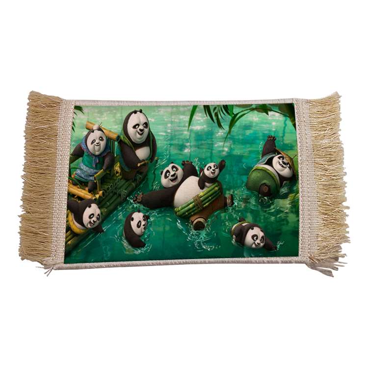 فرش ماشینی دیوارکوب مدل پاندا کونگ فو کار کد 4