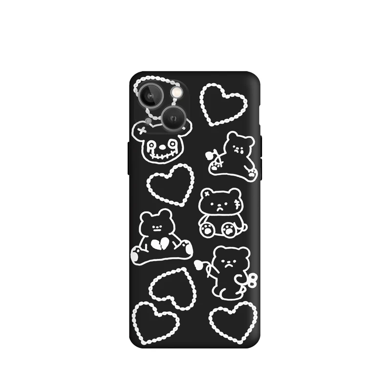 کاور قاب گارد طرح خرس و قلب کد f6735 مناسب برای گوشی موبایل اپل iphone 13 Mini