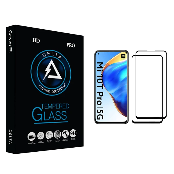 محافظ صفحه نمایش دلتا مدل HD مناسب برای گوشی موبایل شیائومی Mi 10T Pro 5G بسته دو عددی