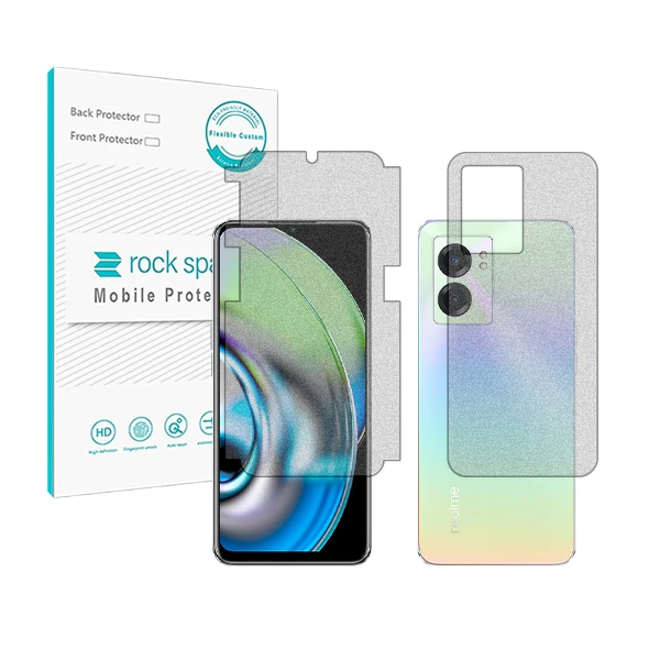 محافظ صفحه نمایش مات راک اسپیس مدل HyMTT مناسب برای گوشی موبایل ریلمی V23 به همراه محافظ پشت گوشی