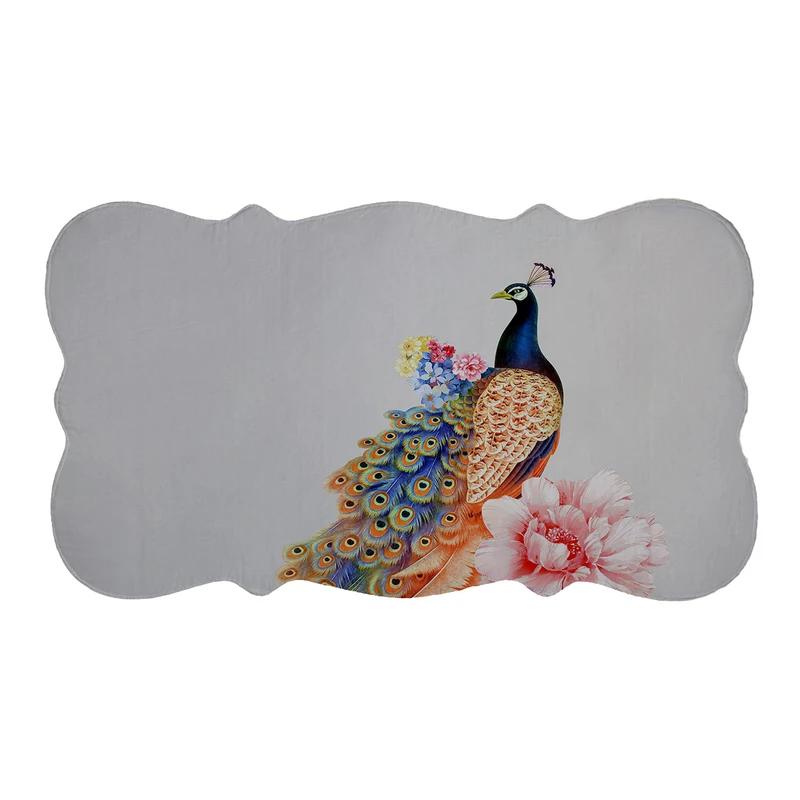  پادری مدل دالبر طرح طاووس کد 6035 سایز 110×60 سانتی متر