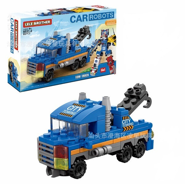 ساختنی مدل کامیون جرثقیل LELE BROTHER کد 2-8531