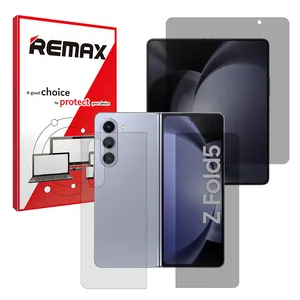 Remax Resistant model privacy screen protector suitable for Samsung Galaxy Z Fold 5 mobile phone along with back protector