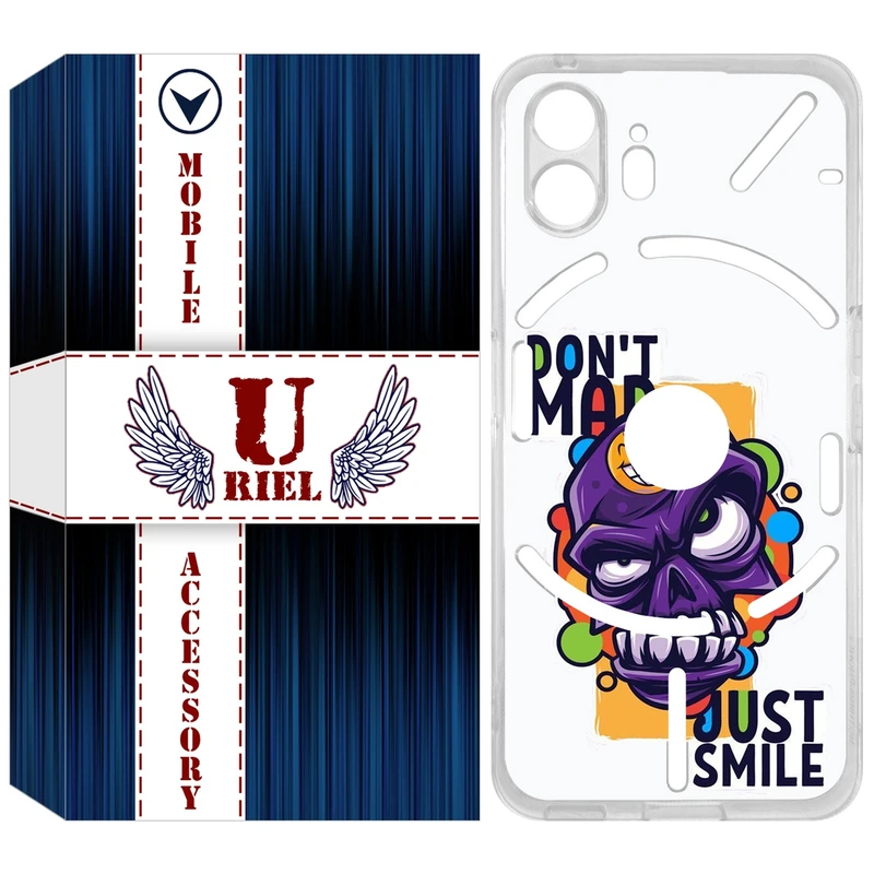 کاور یوریل مدل Clear کد 33 طرح Smile مناسب برای گوشی موبایل ناتینگ فون 2