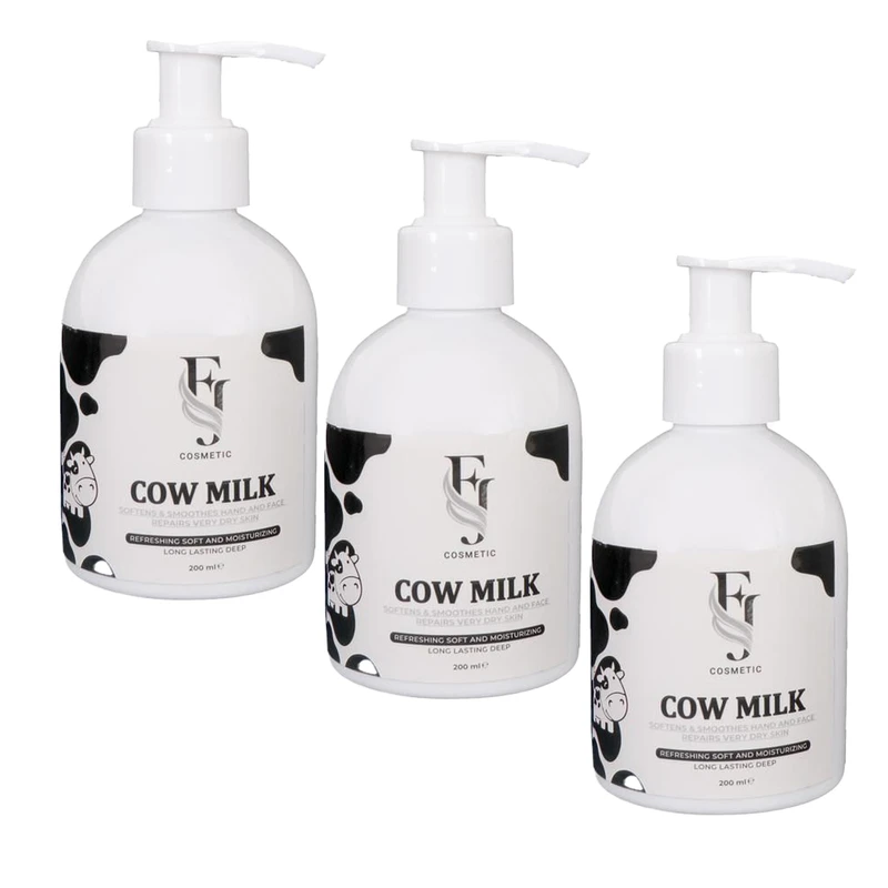 کرم آبرسان بدن  افجه مدل COW - M3 مناسب انواع پوست حجم 200 میلی لیتر مجموعه 3 عددی