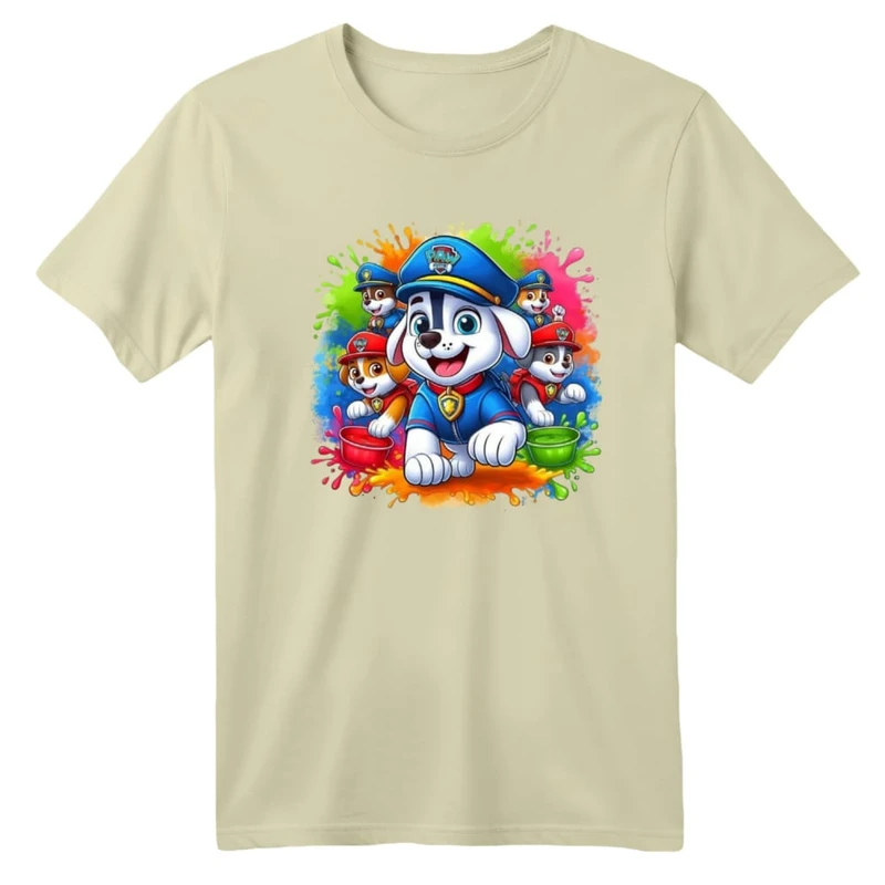 تی شرت آستین کوتاه بچگانه مدل سگ های نگهبان