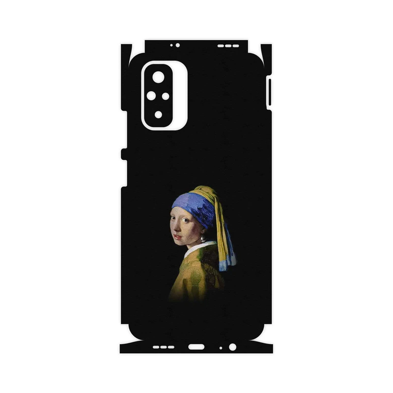 برچسب پوششی ماهوت مدل Girl with a Pearl Earring of Vermeer-FullSkin مناسب برای گوشی موبایل شیائومی Redmi Note 10s