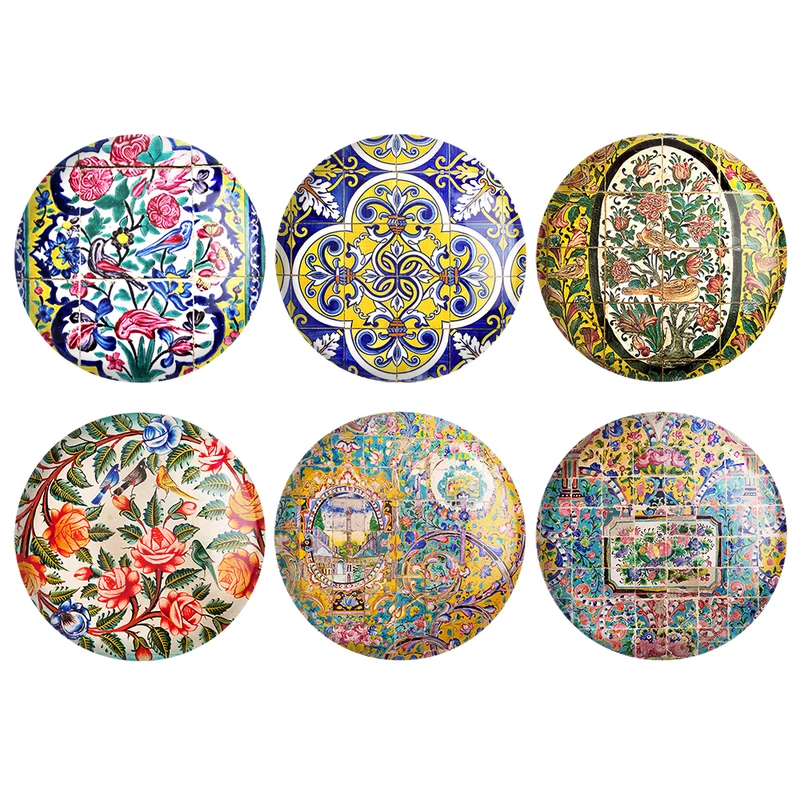 مگنت خندالو طرح کاشی کد 100B مجموعه 6 عددی