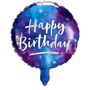 بادکنک فویلی مدل گرد طرح کهکشانی فضایی کد kp91