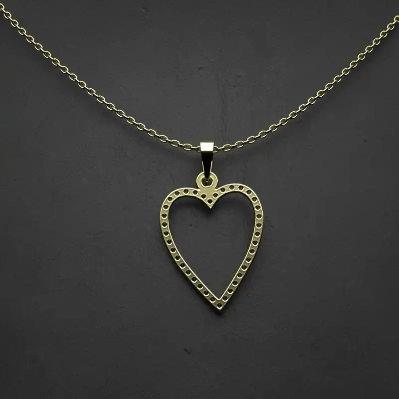 گردنبند طلا 18 عیار زنانه مدوپد مدل  طرح قلب کد MM1263