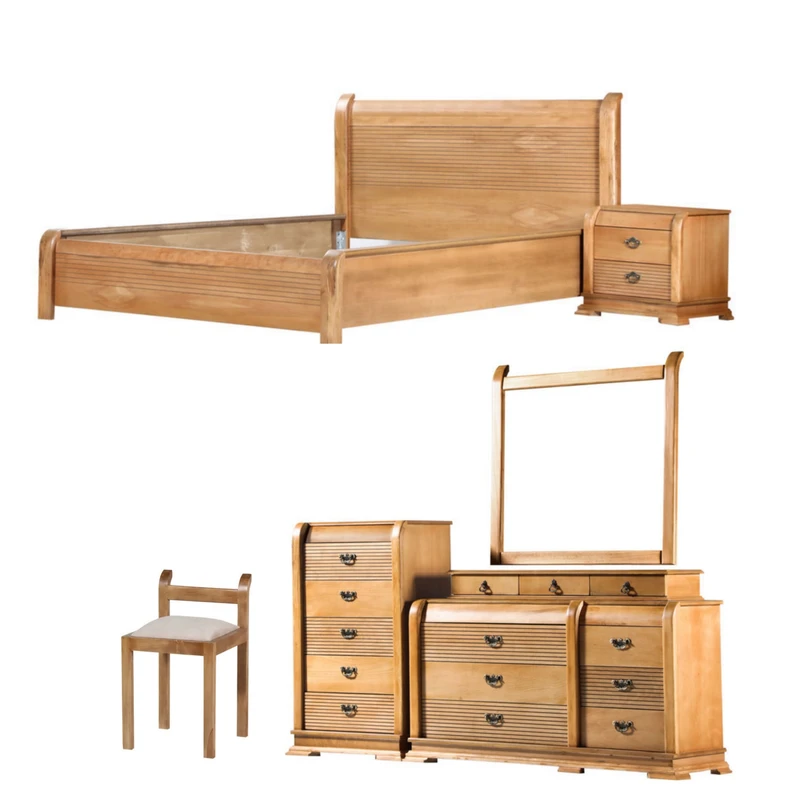 سرویس تخت خواب مدل الیزا دو نفره 6 تکه