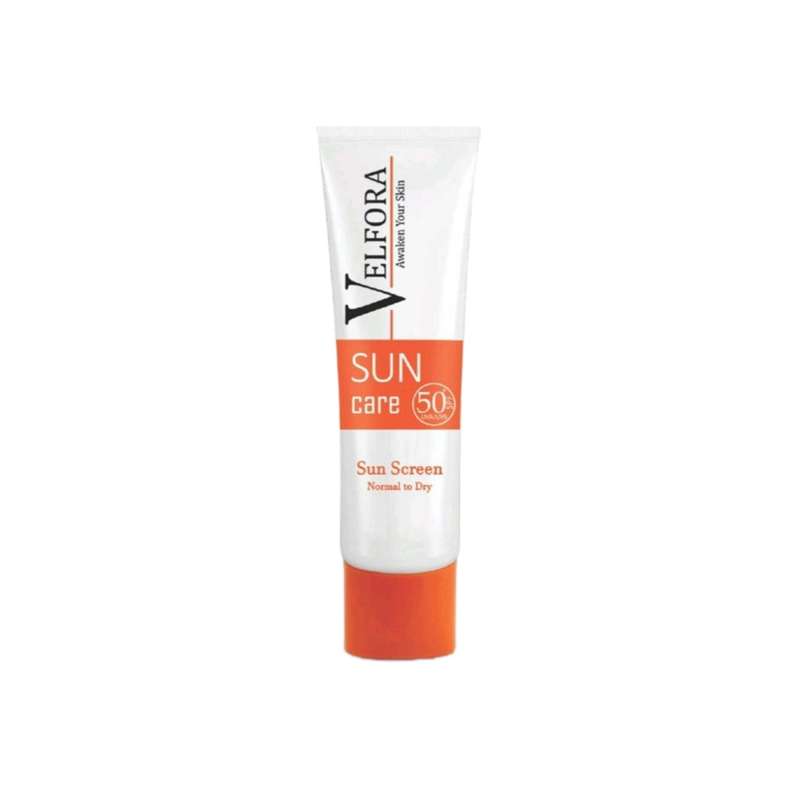 کرم ضد آفتاب بدون رنگ ولفرا SPF50 مدل 01 مناسب پوست های خشک و حساس حجم 40 میلی لیتر