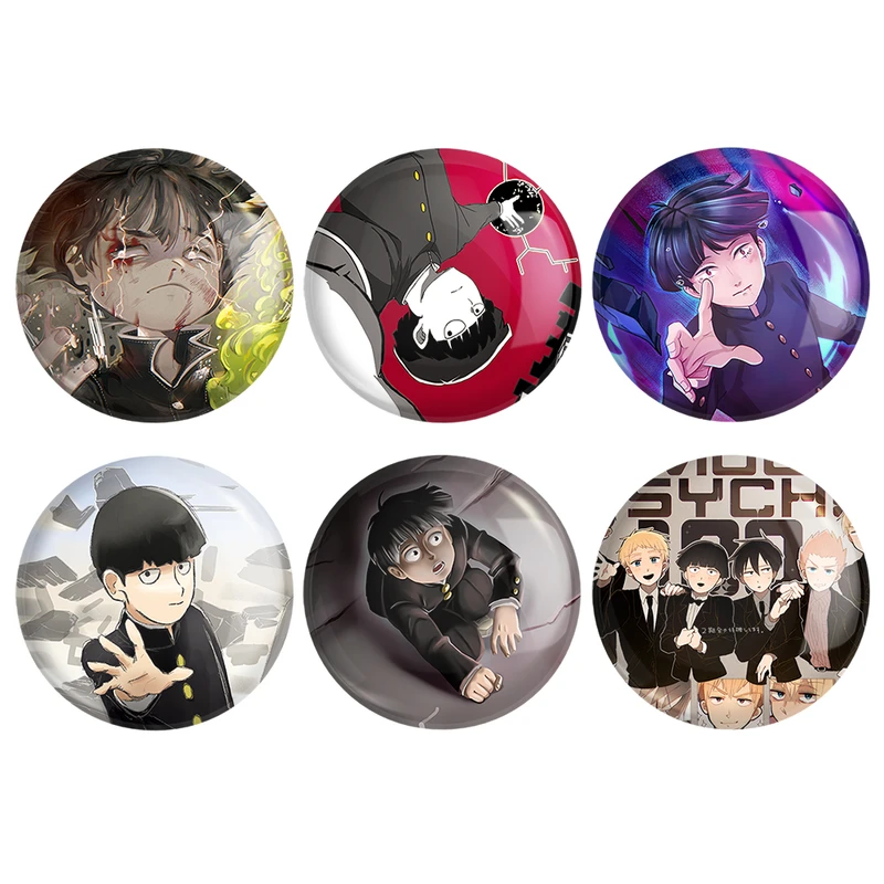 مگنت خندالو طرح انیمه موب سایکو Mob Psycho 100 کد 1543A مجموعه 6 عددی