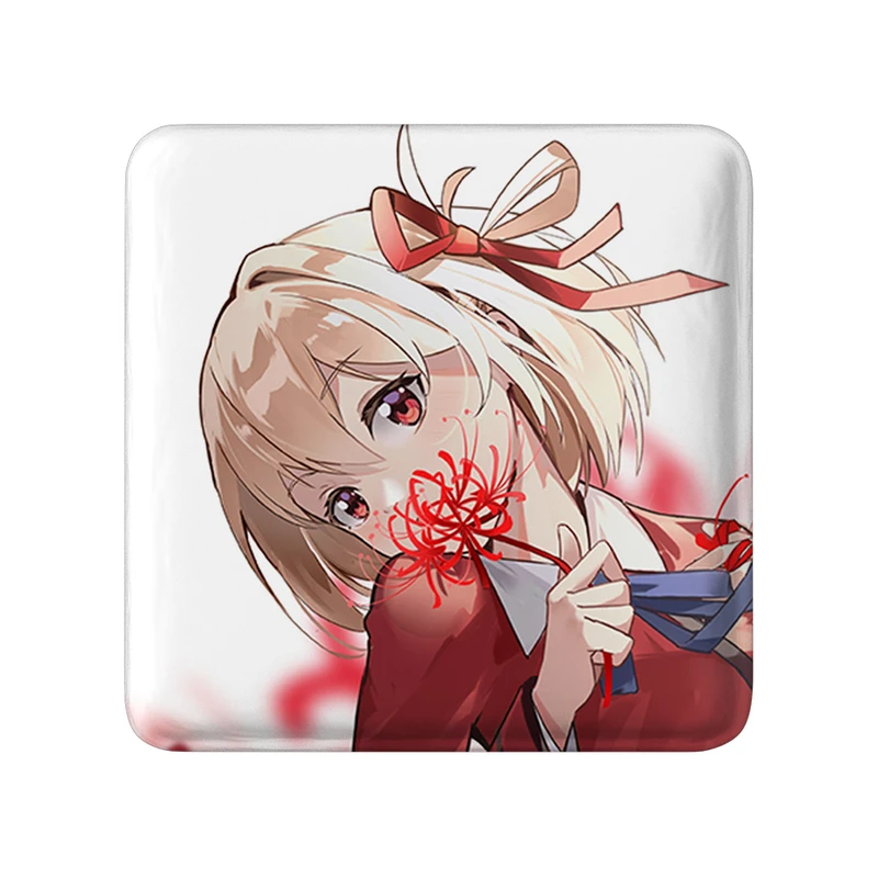 مگنت خندالو طرح چیساتو انیمه لیکوریس ریکویل Lycoris Recoil  مدل مربعی کد 23090