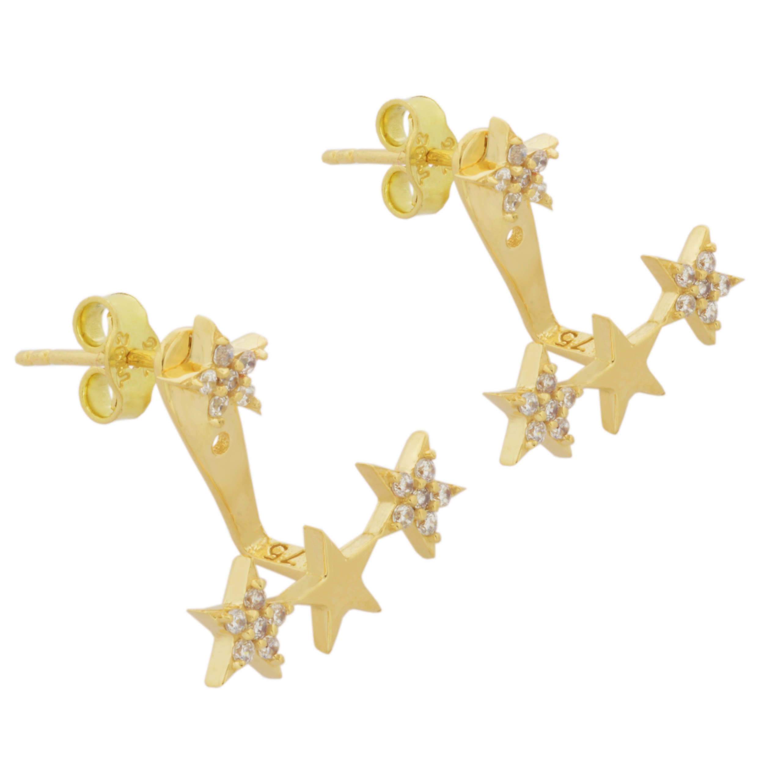 گوشواره طلا 18 عیار زنانه طلای مستجابی بک ایر کد 167084