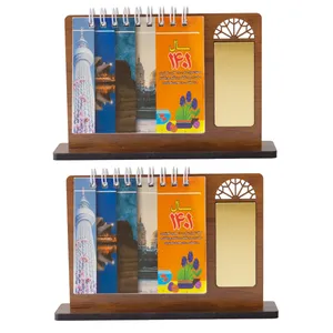 تقویم رومیزی سال 1401 طرح اماکن جهان بسته 2 عددی