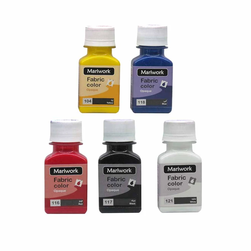 رنگ پارچه ماری ورک کد 152577 حجم 50 میلی لیتر بسته 5 عددی