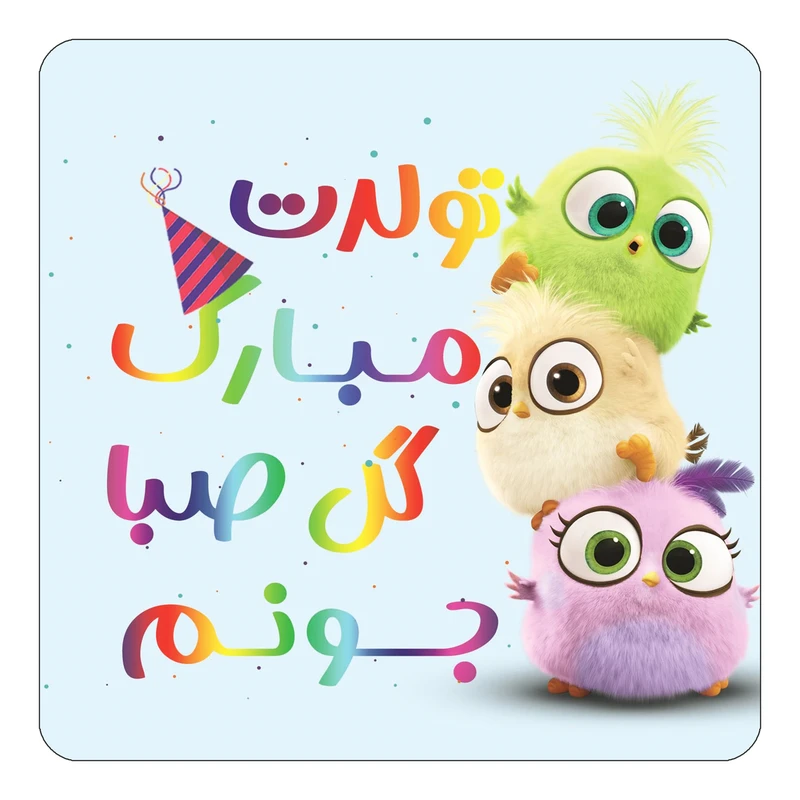 مگنت کاکتی طرح تولد گل صبا مدل پرندگان خشمگین Angry Birds کد mg63774