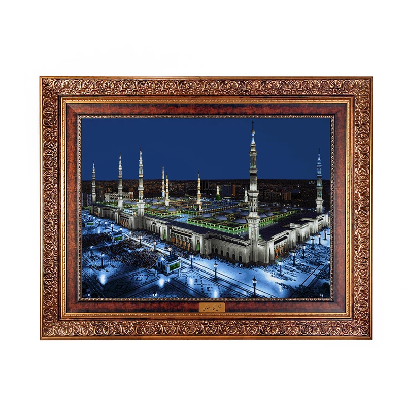 تابلو فرش ماشینی نقش نگار رضوی طرح مدینه کد 527C