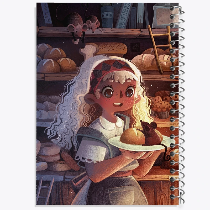 دفتر لیست خرید 50 برگ خندالو طرح دختر شیرینی پز کد F540