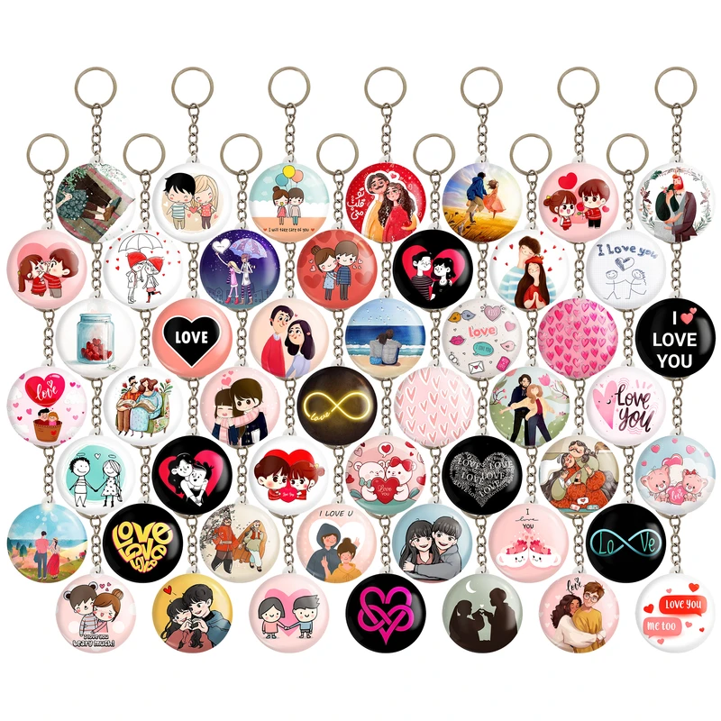 جاکلیدی خندالو مدل عاشقانه Love کد 115 مجموعه 49 عددی