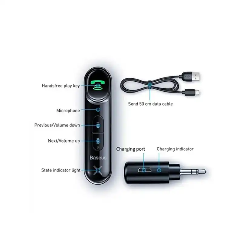 گیرنده بلوتوثی باسئوس مدل type 7 Aux car wireless