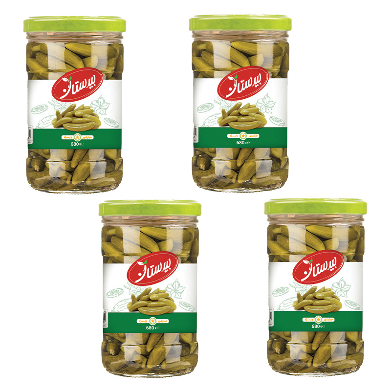 خیارشور ویژه بیدستان - 680 گرم بسته 4 عددی