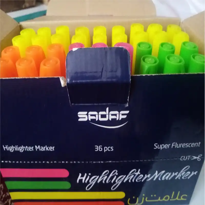 ماژیک علامت گذار صدف مدل قلمی کد 001 بسته 4 عددی