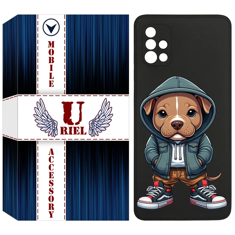 کاور یوریل قاب مدل KSH کد 66 طرح سگ قهوه ای مناسب برای گوشی موبایل سامسونگ Galaxy A51