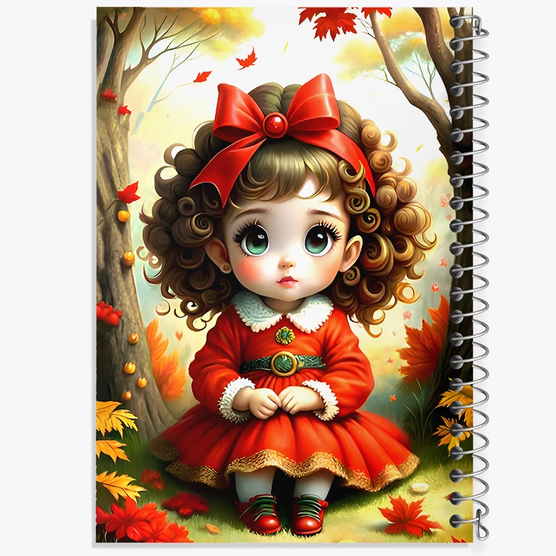 دفتر مشق 50 برگ خندالو طرح دخترانه کیوت کد F7079