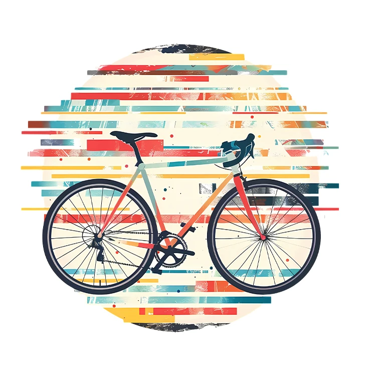 استیکر پارچه و لباس پاد آفرین مدل دوچرخه کد S2644