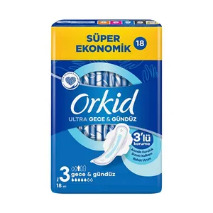 نوار بهداشتی اورکید مدل ULTRA GECE سایز 3 بسته 18 عددی