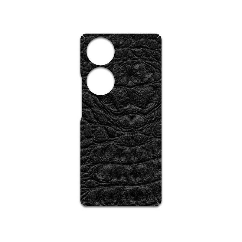 برچسب پوششی ماهوت مدل Black-Crocodile-Leather مناسب برای گوشی موبایل آنر 70