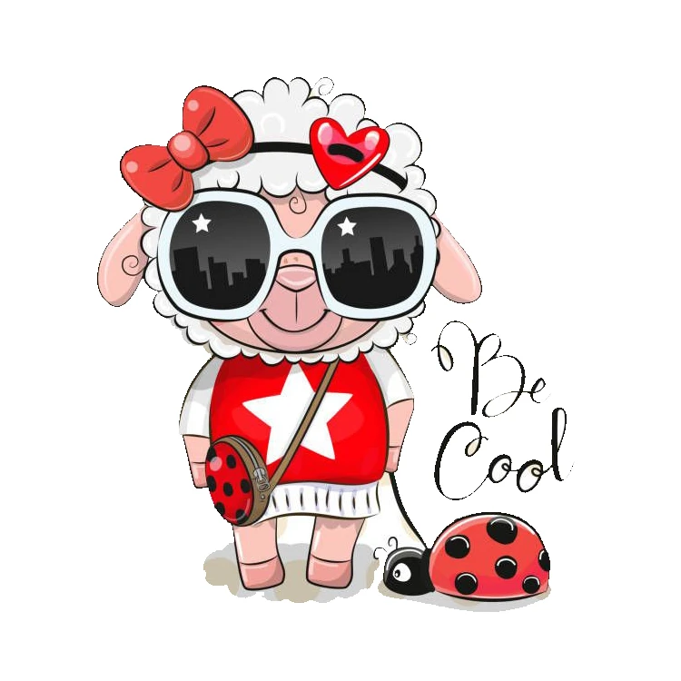 استیکر پارچه و لباس پاد آفرین مدل بره کیوت کد 631