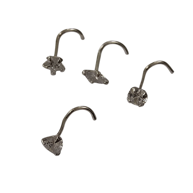 پیرسینگ نقره زنانه آی ام مدل E2727 مجموعه 4 عددی