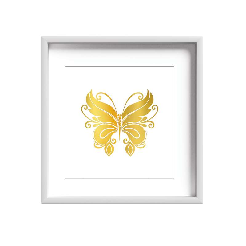 تابلو طلاکوب زرکات طرح پروانه مدل Butterfly
