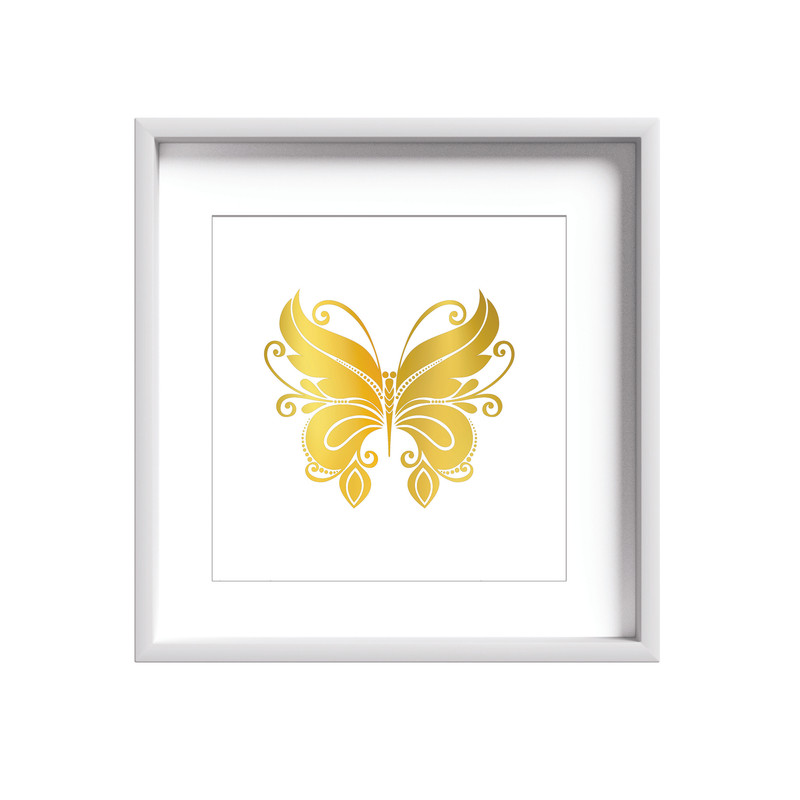 تابلو طلاکوب زرکات طرح پروانه مدل Butterfly